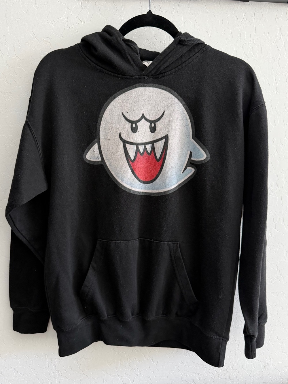 Nintendo Boo Black Hoodie with Boo Ghost Graphic